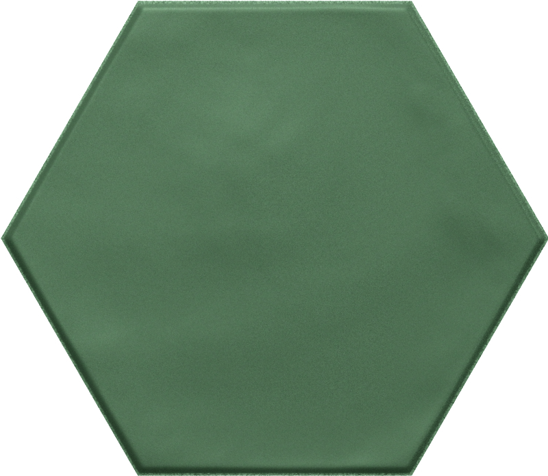 Wout Collection Geometry Hexagone Green  Matt 15x17,3cm